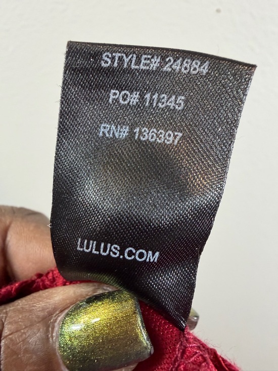 Lulus Everly Wine Red Lace Maxi Dress Size S Mermaid Flare Formal Wedding Party - Picture 12 of 14